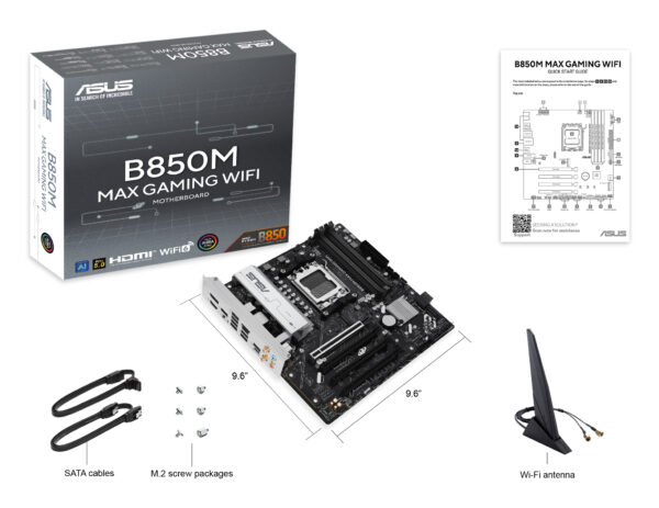 ASUS B850M MAX GAMING WIFI AMD B850 Socket AM5 micro ATX