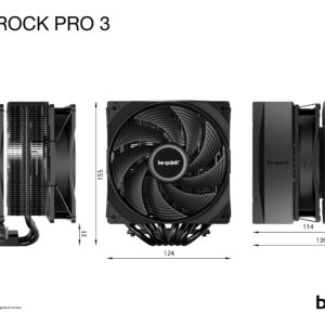 be quiet! Pure Rock Pro 3 Black Processor Air cooler 12 cm 1 pc(s)