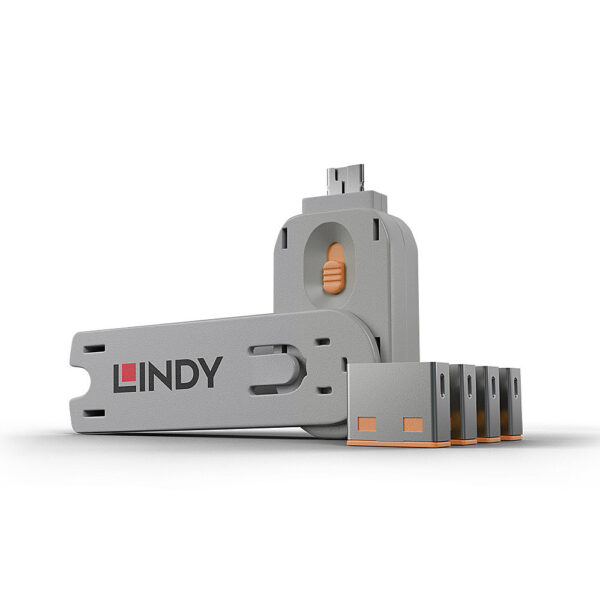 USB PORT KEY PACK OF 4 BLOCKERS ONG