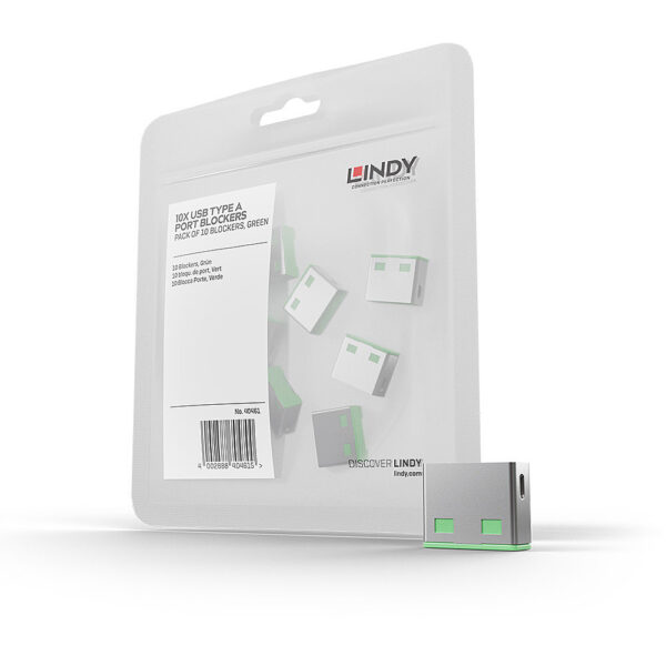 USB PORT BLOCKERS PACK OF 10 GREEN
