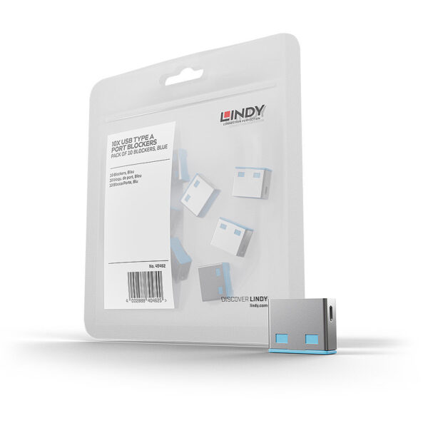 USB PORT BLOCKERS PACK OF 10 BLUE