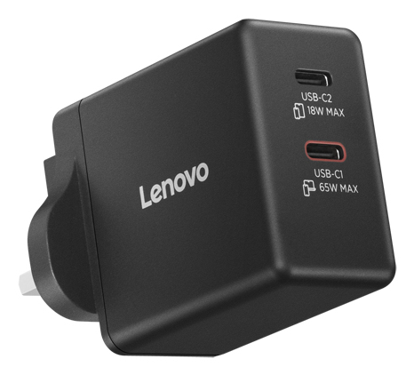 LENOVO DUAL USB-C 65W GAN CHARGER