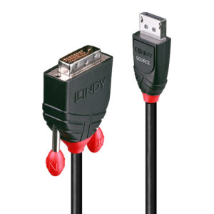 Lindy 2m DisplayPort to DVI-D Cable 2M PASSIVE DISPLAYPORT TO DVI-D ADA