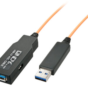 Lindy USB 3.0 AOC Cable, 30m 30MFIBREOPTICUSB3.0CABLETYPEAMALETO