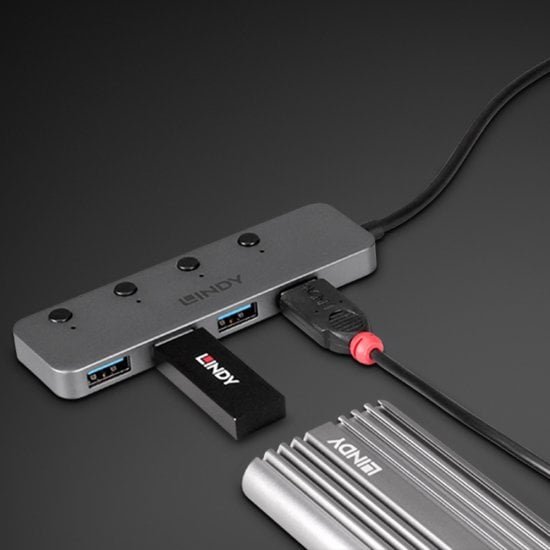4 PORT USB 3.2 TYPE C HUB WITH ON/O