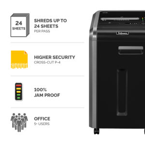 Fellowes Paper Shredder 225Ci 24 Sheet Cross Cut Shredder with 60 Fellowes Paper Shredder 225Ci 24 Sheet Cross Cut Shredder with 60