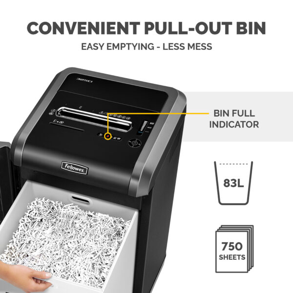 Fellowes Paper Shredder 325Ci 24 Sheet Cross Cut Shredder with 83 Fellowes Paper Shredder 325Ci 24 Sheet Cross Cut Shredder with 83