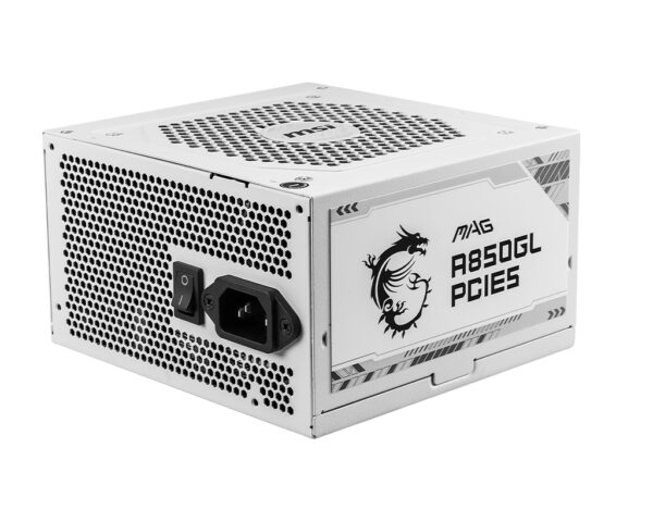 MSI MAG A850GL PCIE5 WHITE power supply unit 850 W 20+4 pin ATX ATX MSI MAG A850GL PCIE5 WHITE power supply unit 850 W 20+4 pin ATX ATX