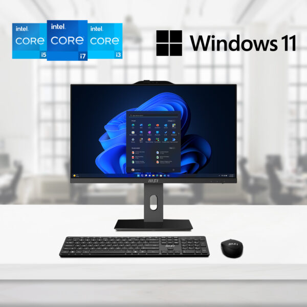 MSI Pro AP242P 14M Intel Core i3 14100 All in One PC, (8GB RAM, 256GB