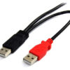 StarTech.com 6 ft USB Y Cable for External Hard Drive - USB A to mini