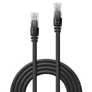 Lindy 3m Cat.6 U/UTP Network Cable, Black 0.5MCAT6U/UTPGIGABITNETWORKCABLEBLA