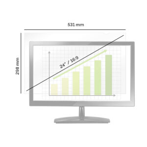 Fellowes PrivaScreen 61 cm (24") Monitor Frameless display privacy Fellowes 23" Widescreen-PrivaScreen Privacy Filter