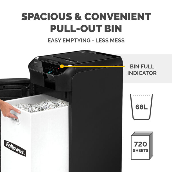 Fellowes Paper Shredder 350 Sheet Auto Feed Cross Cut Shredder