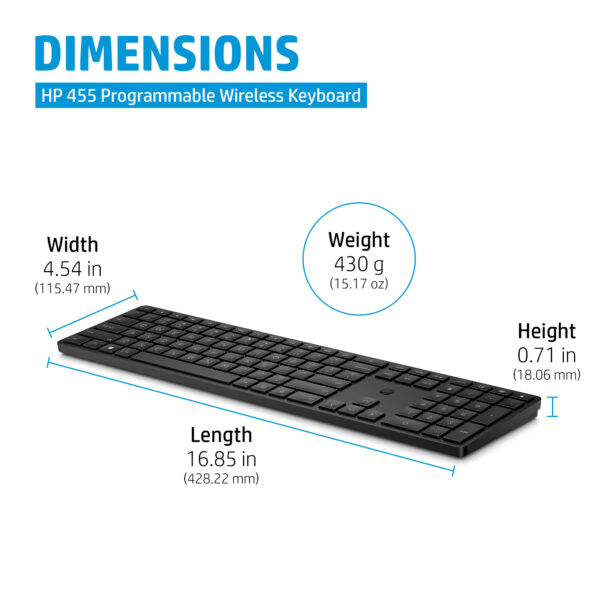 HP455 PROGRAMMABLE WIRELESS KEYBOARD