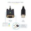 StarTech.com 3ft (1m) USB to Serial Adapter Cable, COM Retention,