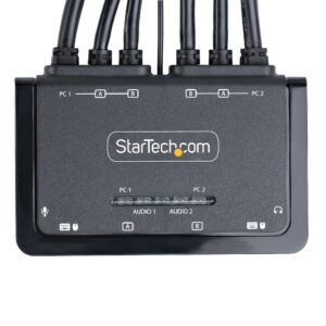 StarTech.com 2-Port Dual-Monitor DisplayPort Cable KVM Switch, 4K