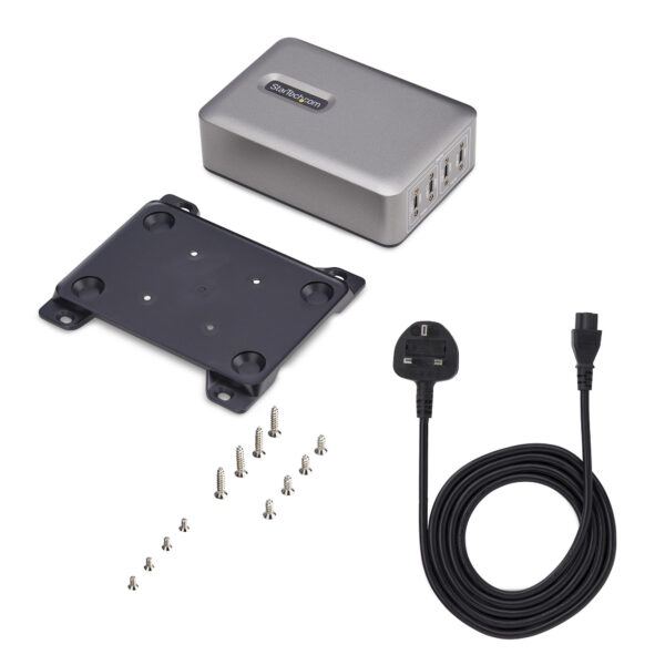 StarTech.com 4-Port Multi-Device USB-C Charger, 240W Total, Single