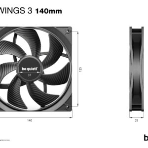 be quiet! Pure Wings 3 140mm Computer case Fan 14 cm Black 1 pc(s)