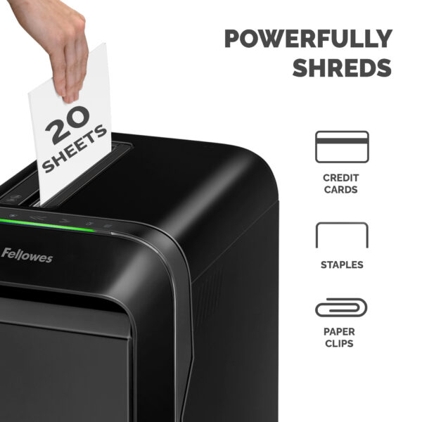 Fellowes LX Series Powershred LX220 paper shredder 65 dB Black Fellowes LX Series Powershred LX220 paper shredder 65 dB Black