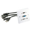 MULTI AV FACEPLATE HDMI VGA 3.5MM U