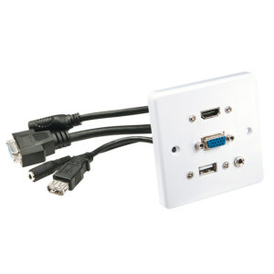Lindy Multi AV Faceplate MULTI AV FACEPLATE HDMI VGA 3.5MM U