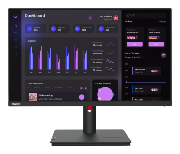 Lenovo ThinkVision T24i-30 computer monitor 60.5 cm (23.8") 1920 x