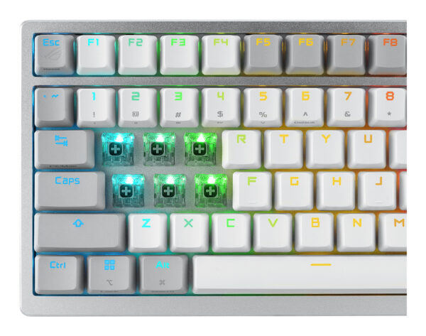 ASUS ROG Azoth keyboard Gaming USB + RF Wireless + Bluetooth White