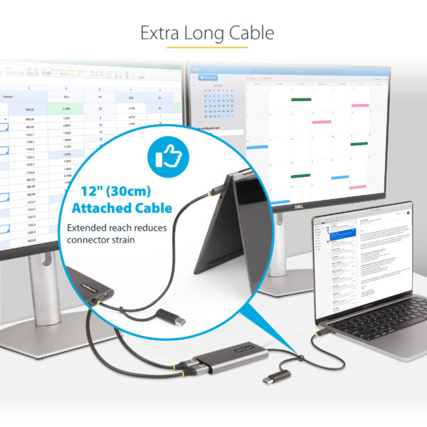 StarTech.com USB-C to Dual-HDMI Adapter - USB-C or A to 2x HDMI - 4K