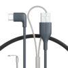 Bouncepad CB-RF-C2A-B USB cable 2 m USB C USB A Black, Grey