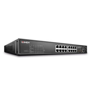 Lindy 16 Port + 2 SFP Gigabit Managed Switch PoE
