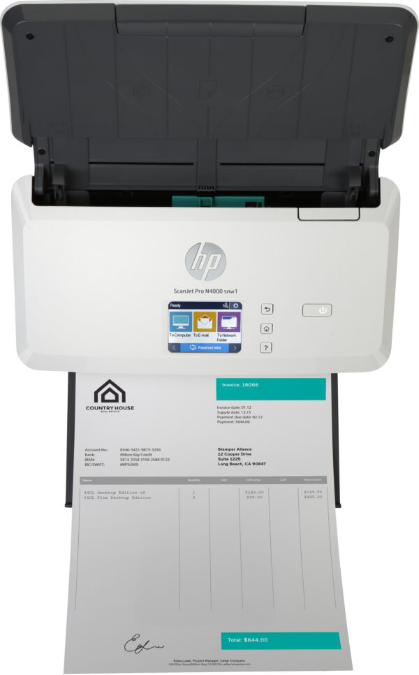 HP Scanjet Pro N4000 snw1 Sheet-feed Scanner Sheet-fed scanner 600 x