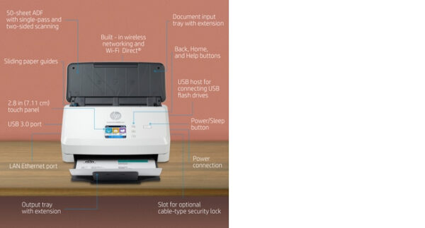 HP Scanjet Pro N4000 snw1 Sheet-feed Scanner Sheet-fed scanner 600 x