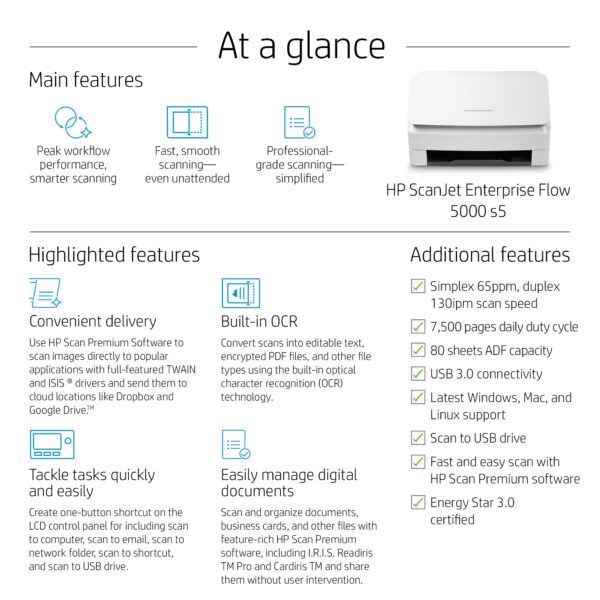 HP SCANJET ENTERPRISE FLOW 5000 S5 S