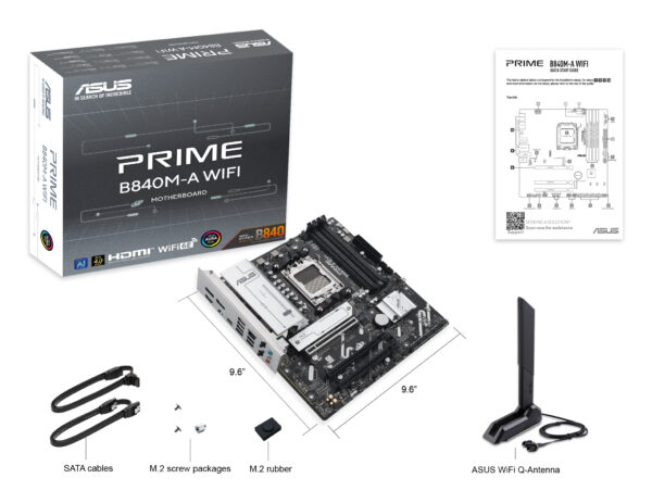 ASUS PRIME B840M-A WIFI AMD B840 Socket AM5 micro ATX