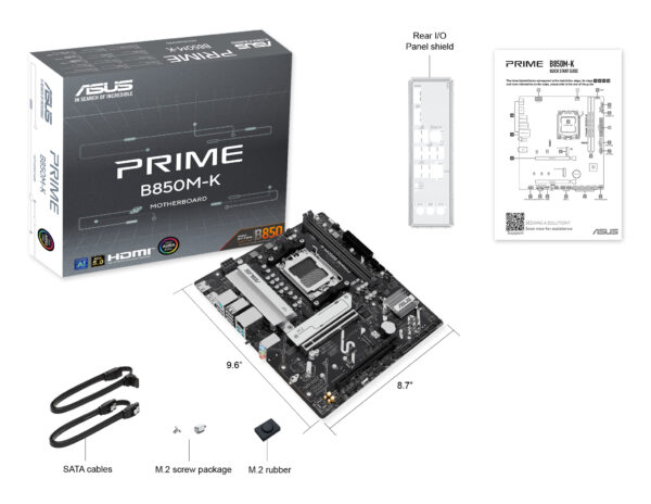 ASUS PRIME B850M-K AMD B850 Socket AM5 micro ATX