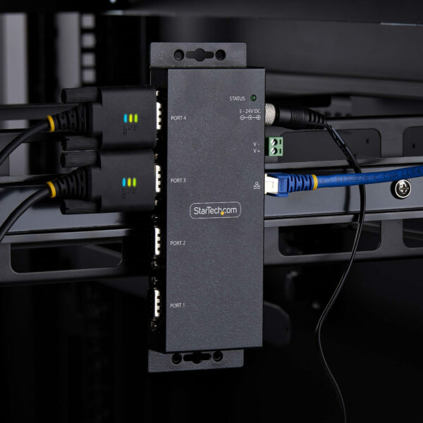 StarTech.com 4-Port Serial to Ethernet Adapter, IP Serial Device