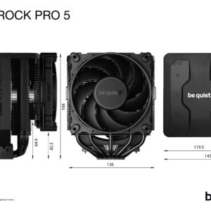 be quiet! Dark Rock Pro 5 Processor Air cooler 120/135 mm Black 1