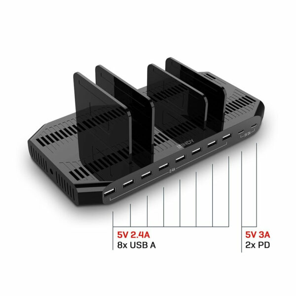 120W 10 PORT USB CHARGING STATION