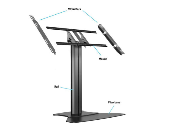 Multibrackets M Public Display Stand 110 HD Floorbase Single Black Multibrackets M Public Display Stand 110 HD Floorbase Single Black