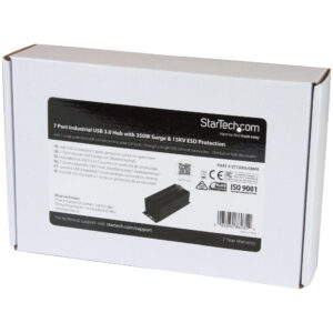 StarTech.com 7-Port USB 3.0 Hub with Power Adapter - Metal Industrial