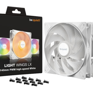 be quiet! LIGHT WINGS LX 140mm PWM High Speed 3-Pack White Computer