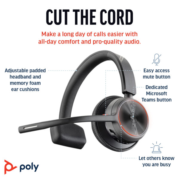 POLY VOY4310 BT700+USB-A+CHSTAND