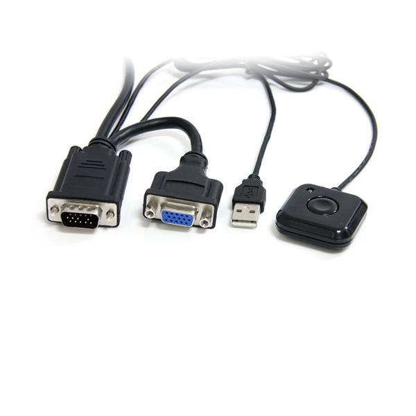 StarTech.com 2 Port USB VGA Cable KVM Switch w/ Remote Switching