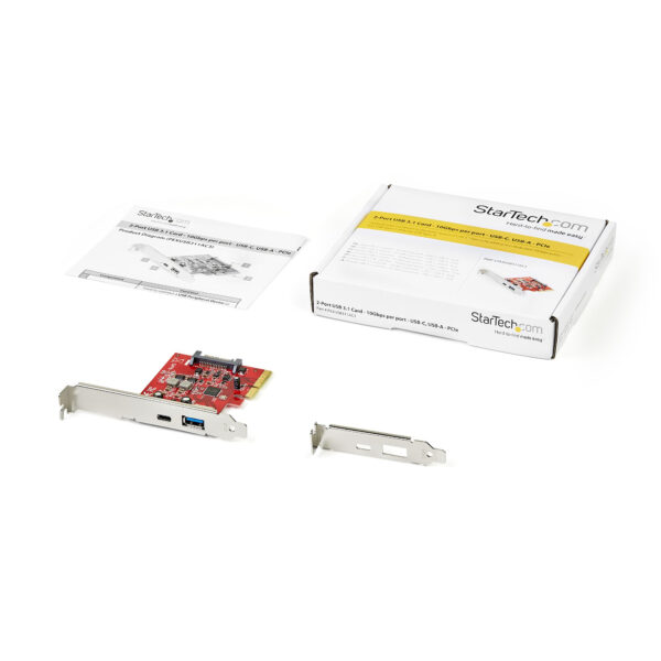 StarTech.com 2-Port 10Gbps USB-A & USB-C PCIe Card - USB 3.1 Gen 2