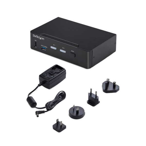 StarTech.com 2-Port DisplayPort KVM Switch, 4K 60Hz, DP 1.2, EDID