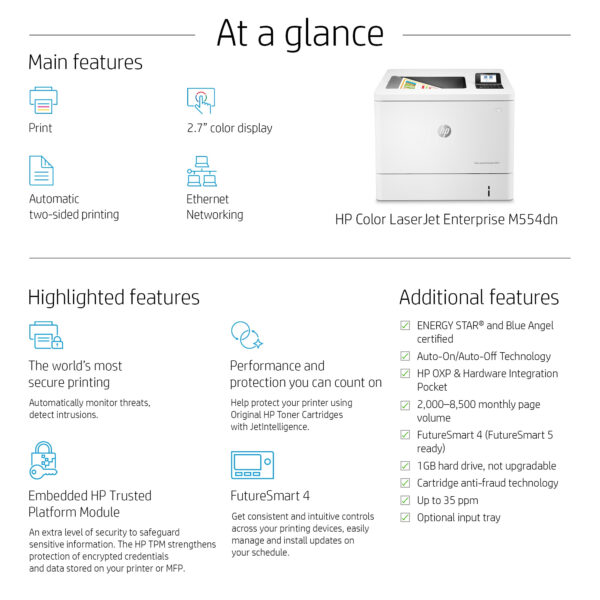 HP COLOR LASERJET ENT M554DN PRNTR