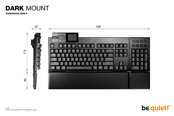 be quiet! Dark Mount Silent Linear UK ISO keyboard Gaming USB QWERTY