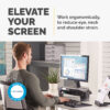 Fellowes Computer Monitor Stand with 3 Height Adjustments - Smart Fellowes Computer Monitor Stand with 3 Height Adjustments - Smart
