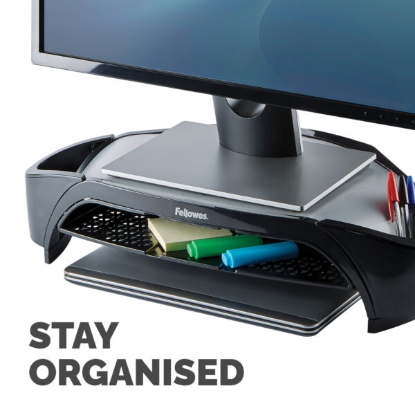 Fellowes Computer Monitor Stand with 3 Height Adjustments - Smart Fellowes Computer Monitor Stand with 3 Height Adjustments - Smart