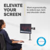 Fellowes Vista Single Monitor Arm - Monitor Mount for 10KG 32 Inch Fellowes Vista Dual Monitor Arm - Monitor Mount for 10KG 26 inch